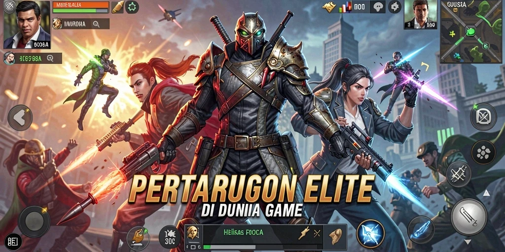 Screenshot utama 898A menampilkan gameplay pertarungan yang intens.