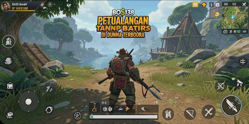 Screenshot BOS138 menampilkan dunia luas untuk dijelajahi.