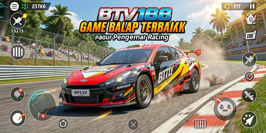 Tampilan gameplay BTV168 saat balapan penuh adrenalin.