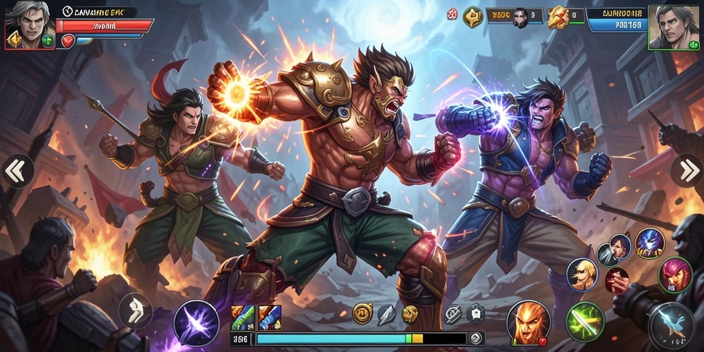 Tampilan seru dari pertarungan dalam game CANVA168