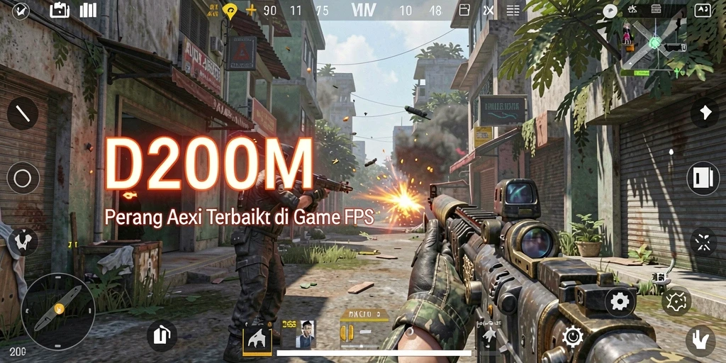 Gameplay D200M yang intens dan grafis menakjubkan.