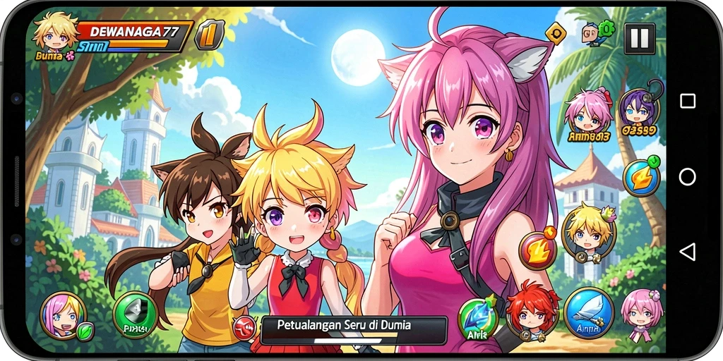 Tampilan gameplay seru dan penuh aksi dari DEWANAGA77.
