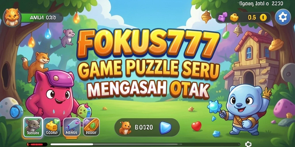 Screenshot gameplay FOKUS777 menunjukkan tantangan puzzle yang mengasyikkan.