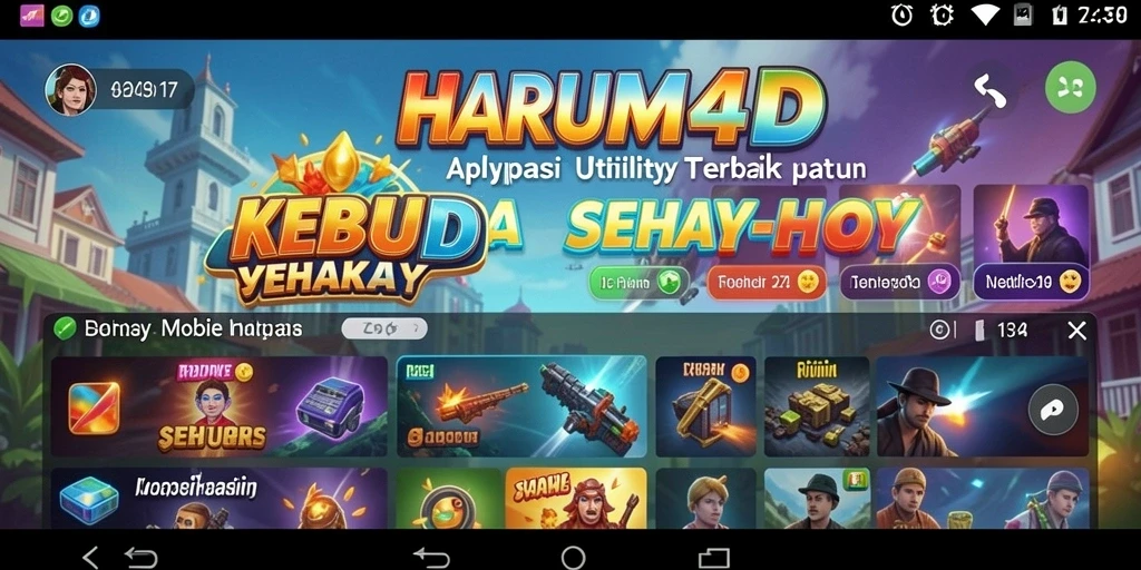 Tampilan utama aplikasi HARUM4D yang menampilkan fitur pengaturan tugas.