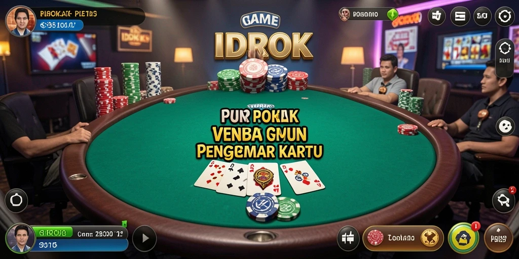 Screenshot gameplay IDROK menampilkan aksi seru Poker.