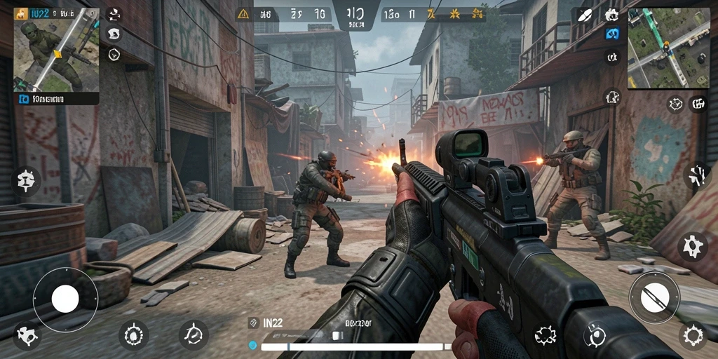 Gameplay mendebarkan IN22 dengan aksi FPS yang intens.