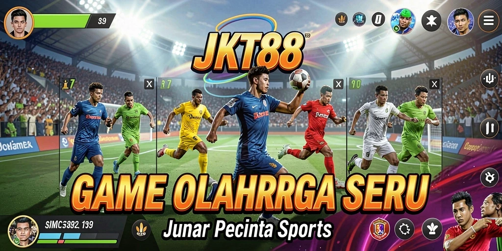 Tampilan gameplay seru JKT88 dengan aksi olahraga yang mendebarkan.
