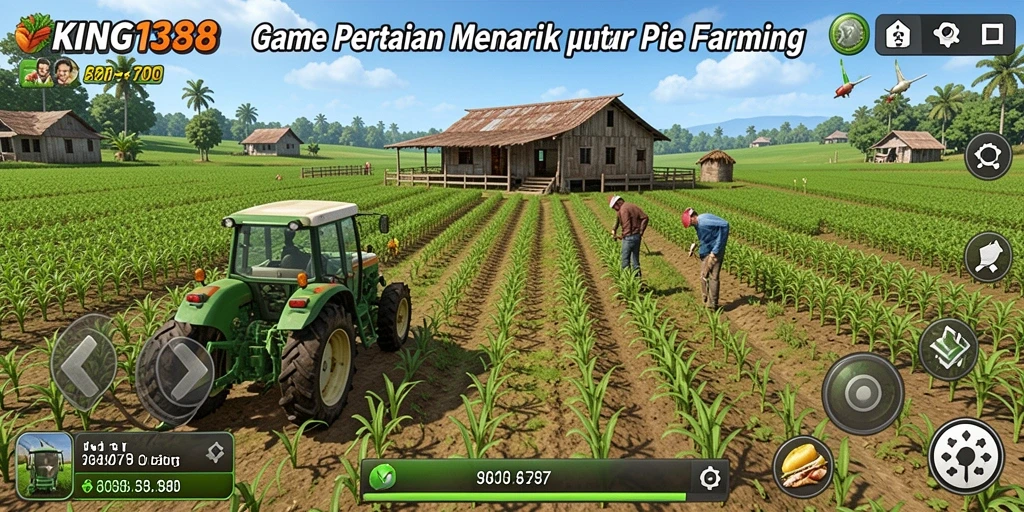 Tampilan gameplay KING138 yang seru dan interaktif di dunia pertanian.