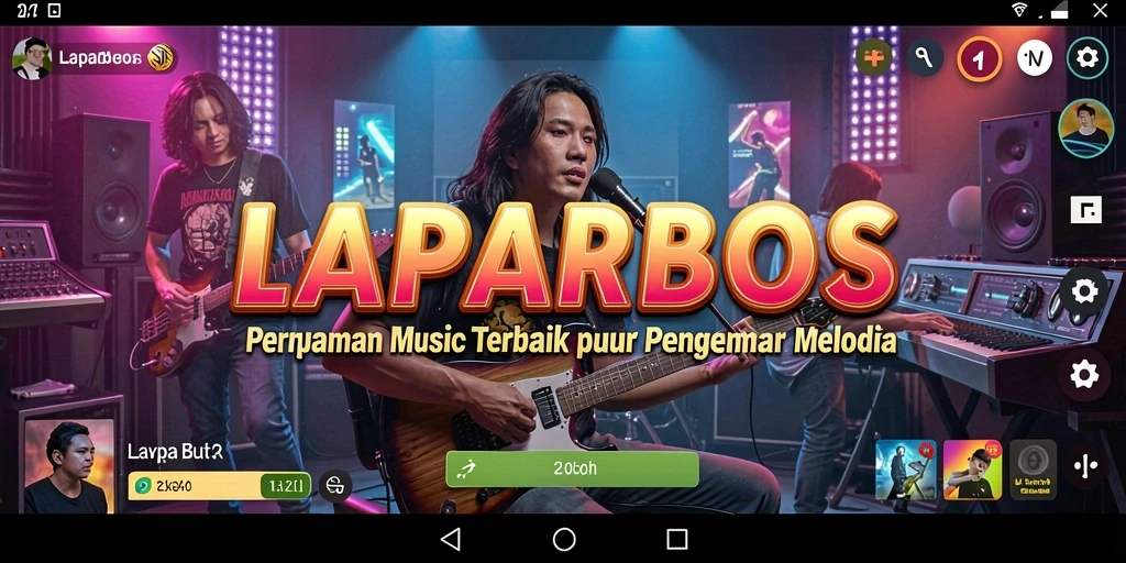 Screenshot LAPARBOS menampilkan gameplay seru dengan berbagai pilihan lagu.
