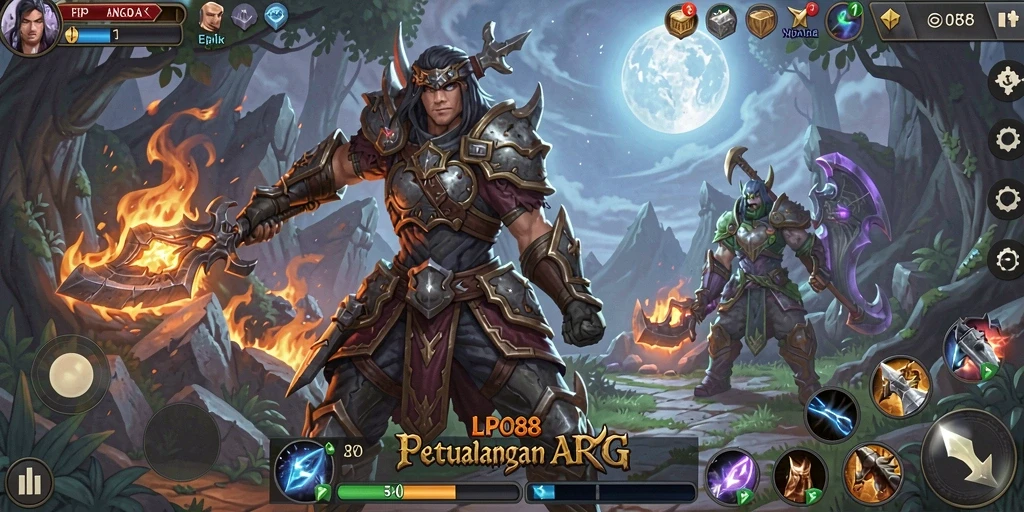 Screenshot menampilkan aksi seru dalam permainan ARPG LPO88.