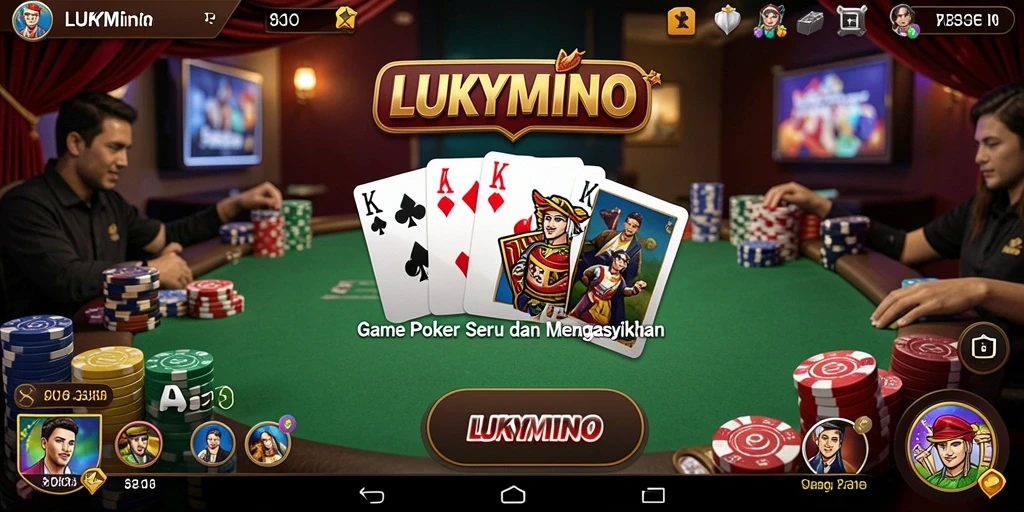Tampilan gameplay poker yang menarik di LUKYMINO.
