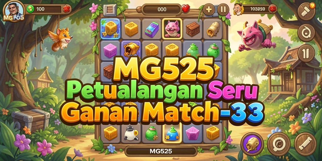 Tampilan menarik dari gameplay <strong>MG525</strong> dengan permata berwarna-warni.