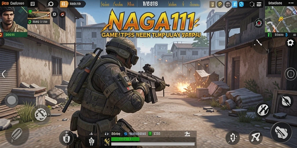 Screenshot utama NAGA11 menampilkan aksi seru dalam gameplay TPS.