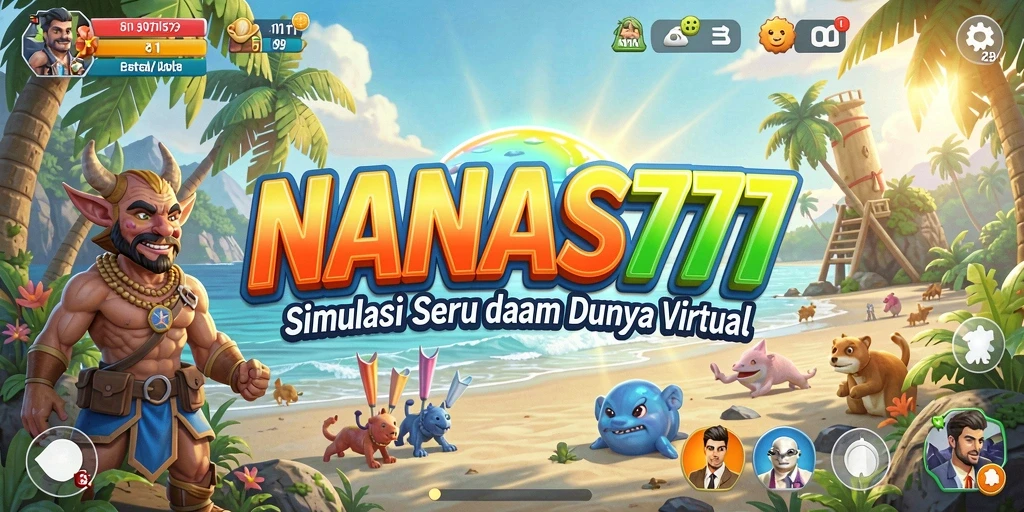 Tangkapan layar utama NANAS777 menampilkan aksi seru dalam gameplay Simulation.
