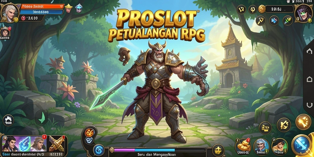 Tampilan gameplay PROSLOT yang menampilkan karakter dan dunia RPG.