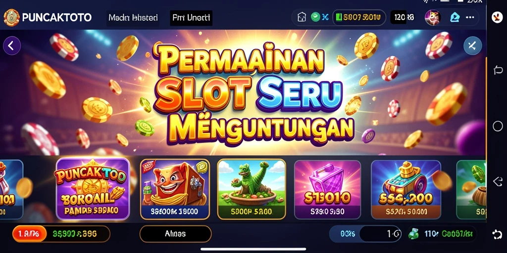 Screenshot PUNCAKTOTO yang menampilkan gameplay seru dan menguntungkan.