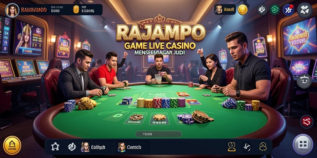 Gameplay menegangkan dengan dealer langsung di RAJAMPO.