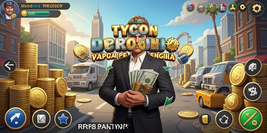 Screenshot utama RR89 menampilkan gameplay Tycoon yang menarik.