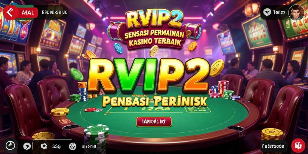 Screenshot menunjukkan gameplay seru dari aplikasi Kasino RVIP2.