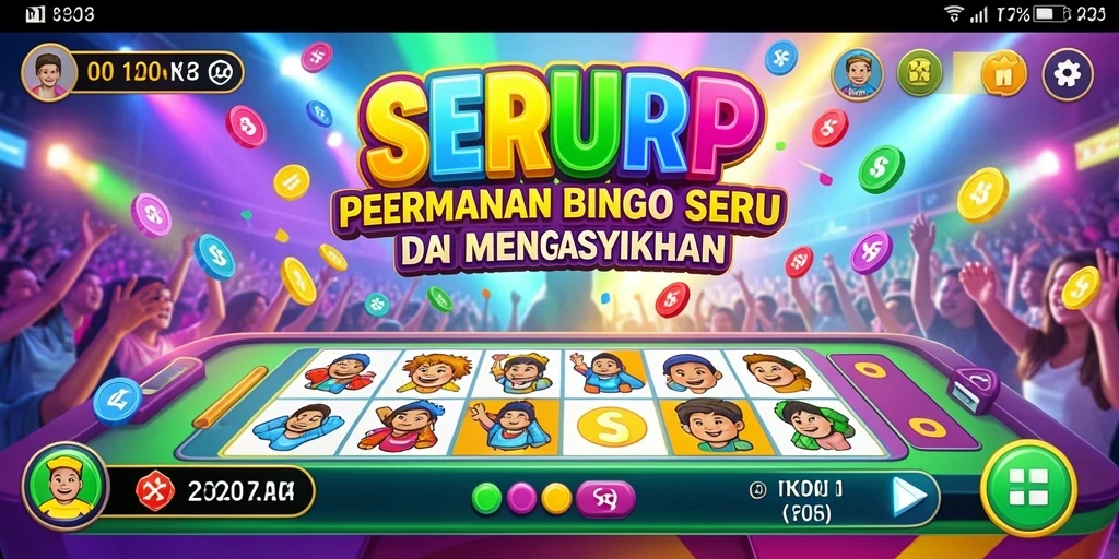 Tampilan gameplay SERURP saat bermain Bingo dengan teman.