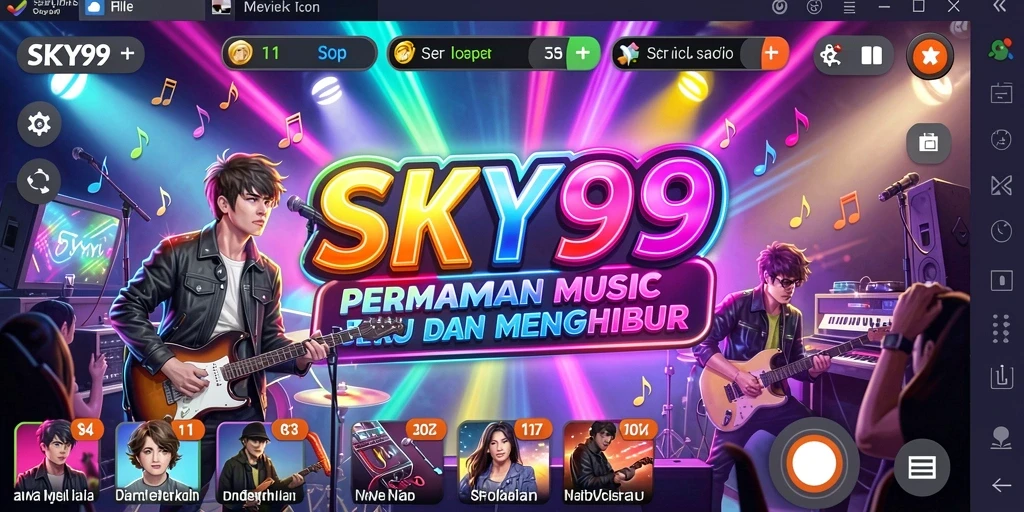 Tampilan gameplay menampilkan keseruan bermain musik.