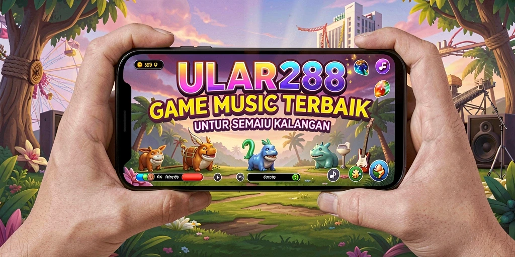 Screenshot menunjukkan gameplay ULAR288 dengan musik dan tantangan seru.