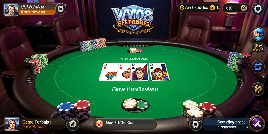 Tampilan menakjubkan dari gameplay Poker yang mendebarkan.